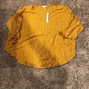 Mustard colored dress shirt